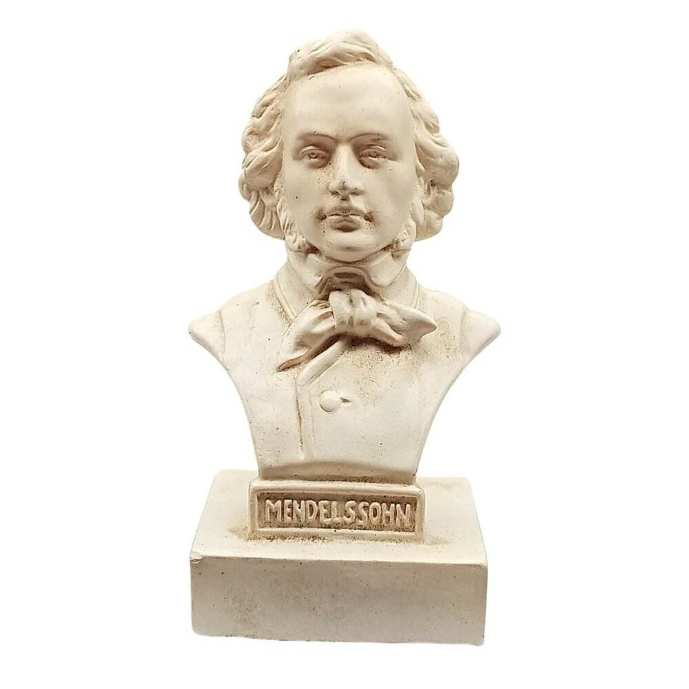 Halbe Statuette Mendelssohn 5” Composer Vinyl Bust Vintage Dugan Enterprises